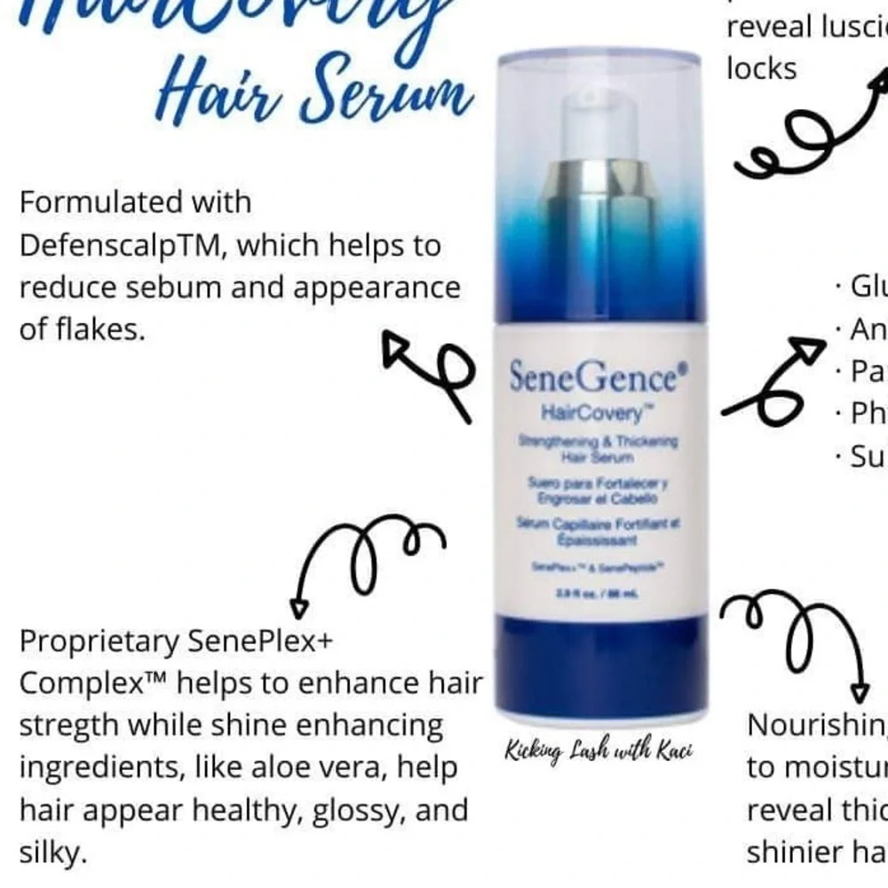 NWT SeneGence Haircovery Strengthening & Thickening Hair Serum
